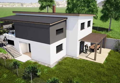 Rodinné domy Projekt rodinného domu v Březnici u Zlína