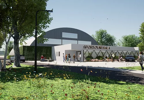Občanská vybavenost Projekt sportovní haly se zázemím Králově Poříčí