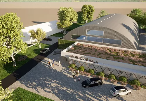 Občanská vybavenost Projekt sportovní haly se zázemím Králově Poříčí