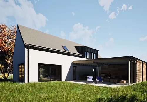 Rodinné domy Projekt rodinného domu v obci Racková