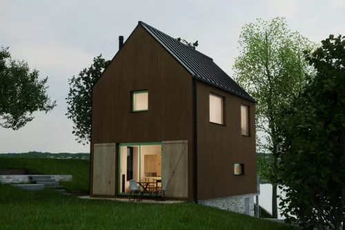 Projekt chaty pro rodinnou rekreaci